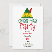 Invitation Fête de Noël de l'Elfe en Colère (Devant)