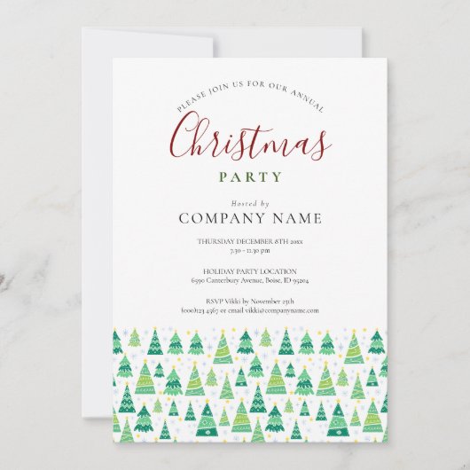 Invitation Fête de Noël de l'entreprise (Devant)