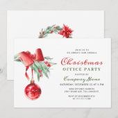 Invitation Fête de Noël de l'entreprise (Devant / Derrière)