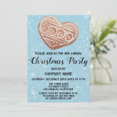 Invitation Fête de Noël de l'entreprise Coeur Bleu neige (Debout devant)