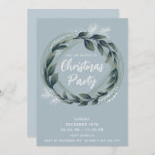 Invitation Fête de Noël de l'entreprise de couronnes d'hiver (Devant / Derrière)
