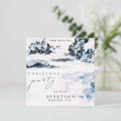 Invitation Fête de Noël de l'entreprise de neige d'hiver (Debout devant)