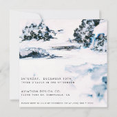 Invitation Fête de Noël de l'entreprise de neige d'hiver (Dos)