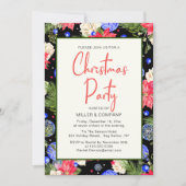 Invitation Fête de Noël de l'entreprise Floral (Devant)