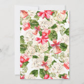 Invitation Fête de Noël de l'entreprise Floral Aquarelle (Dos)