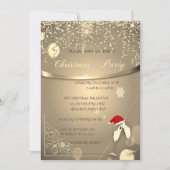 Invitation Fête de Noël de l'entreprise Lunettes, Chapeau de (Devant)