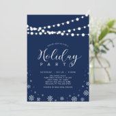 Invitation Fête de Noël de l'entreprise Navy & White String L (Debout devant)