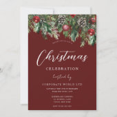 Invitation Fête de Noël de l'entreprise Red Office (Devant)