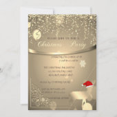 Invitation Fête de Noël de l'entreprise Renne, Chapeau du Pèr (Devant)