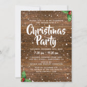 Invitation Fête de Noël de l'entreprise Rustique Campagnarde (Devant)