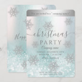 Invitation Fête de Noël de l'entreprise Winter Wawland (Devant / Derrière)