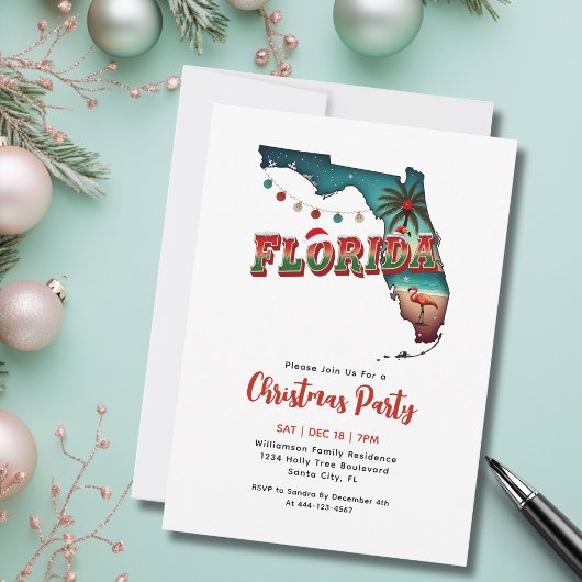 Invitation Fête de Noël de l'État de Floride