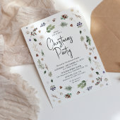 Invitation Fête de Noël de l'hiver de l'aquarelle