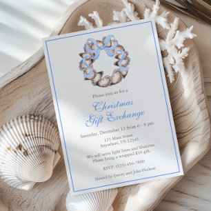 Invitation Fête de Noël de l'huître creuse côtière de Preppal