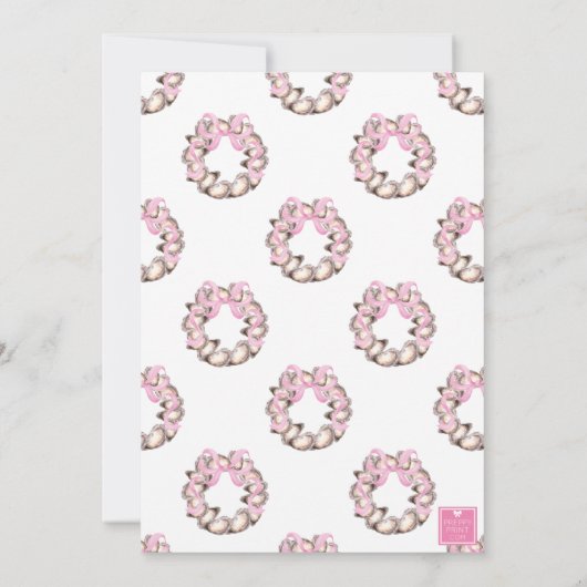 Invitation Fête de Noël de l'huître creuse côtière de Preppal (Dos)