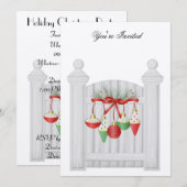 Invitation Fête de Noël de l'invitation (Devant / Derrière)