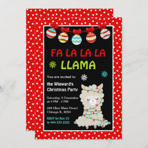 Invitation Fête de Noël de Llama