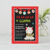 Invitation Fête de Noël de Llama (Debout devant)