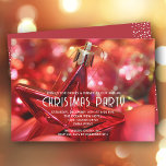 Invitation Fête de Noël de l'Ornement de l'étoile rouge<br><div class="desc">Un ornement d'arbre de Noël rouge est présenté sur ces invitations à la fête de Noël. Assurez-vous de vérifier votre commande deux fois avant de l'ajouter à votre panier,  car ce que vous voyez à l'écran est ce qui sera imprimé. CORRESPONDANCE d'objets dans notre collection.</div>