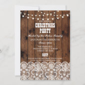 Invitation Fête de Noël de l'Ouest du pays rustique (Devant)