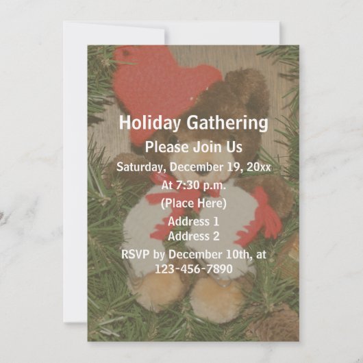 Invitation Fête de Noël de l'ours Werath (Devant)