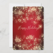 Invitation Fête de Noël de luxe Red Sparkling (Dos)