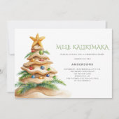 Invitation Fête de Noël de Mele Kalikimaka Tropical Beach (Devant)
