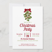 Invitation Fête de Noël de Mistletoe (Devant)
