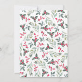 Invitation Fête de Noël de Mistletoe et Holly (Dos)