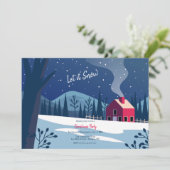 Invitation Fête de Noël de neige (Debout devant)