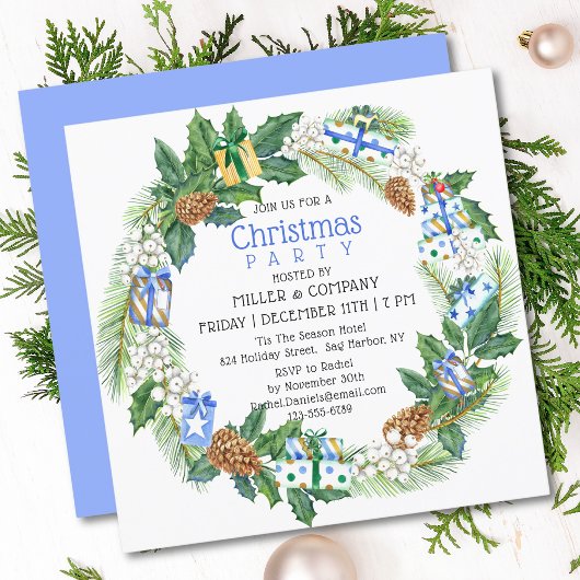 Invitation Fête de Noël de Noël de l'entreprise