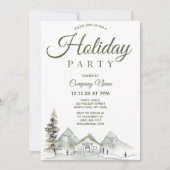 Invitation Fête de Noël de Noël de l'entreprise Cabine Waterc (Devant)