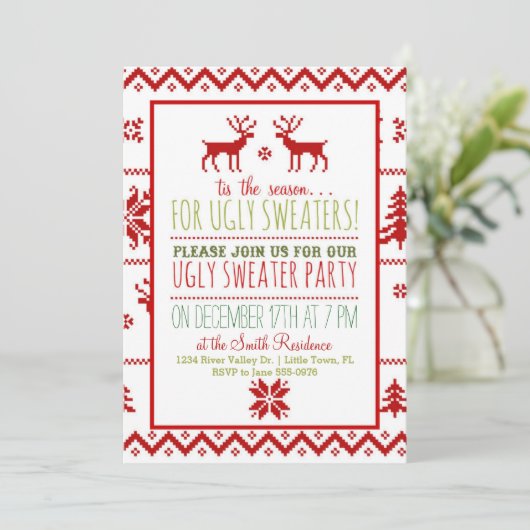 Invitation Fête de Noël de Noël de Tacker (Debout devant)