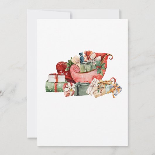 Invitation Fête de Noël de Noël d'hiver (Dos)