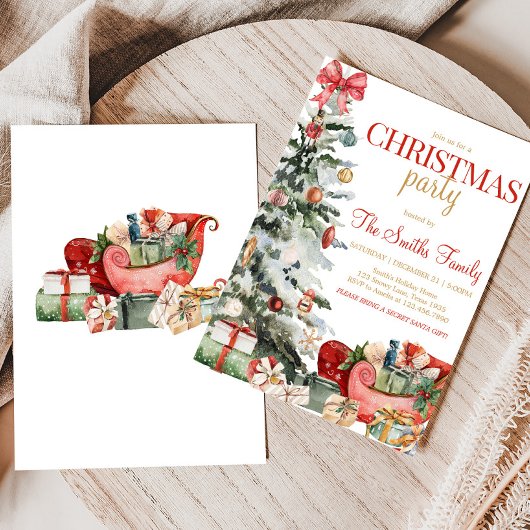 Invitation Fête de Noël de Noël d'hiver