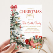 Invitation Fête de Noël de Noël d'hiver