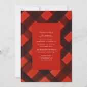 Invitation Fête de Noël de Noël en noir rouge peint (Devant)