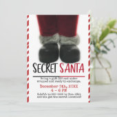 Invitation Fête de Noël de Père Noël Secret (Debout devant)