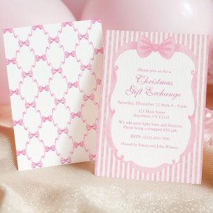 Invitation Fête de Noël de Pink Bows