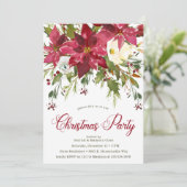 Invitation Fête de Noël de Poinsettia (Debout devant)