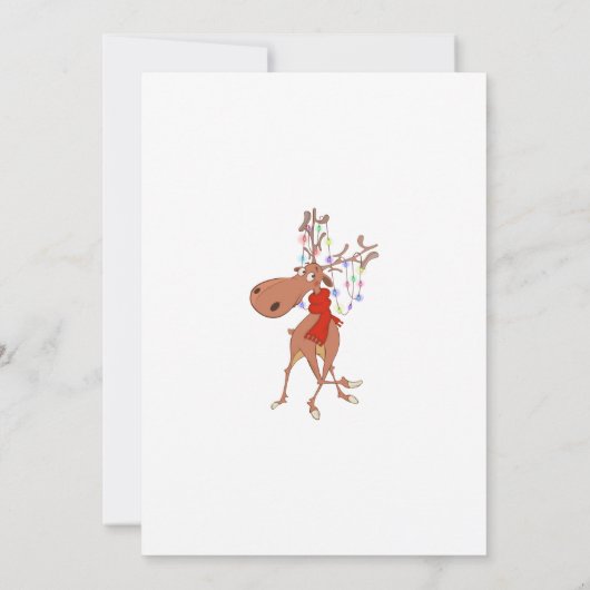 Invitation Fête de Noël de Reindeer (Dos)