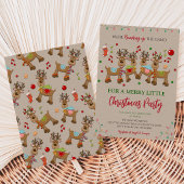 Invitation Fête de Noël de rennes rustique