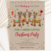 Invitation Fête de Noël de rennes rustique