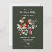 Invitation Fête de Noël de Robin Rustique (Devant)