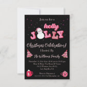 Invitation fête de noël de saint jolly rose (Devant)