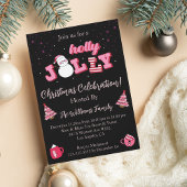 Invitation fête de noël de saint jolly rose