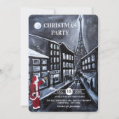 Invitation Fête de Noël de Santa à Paris (Devant)