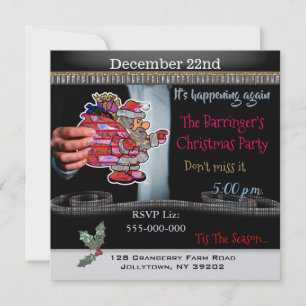 Invitation Fête de Noël de Santa Claus