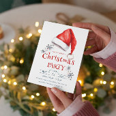 Invitation Fête de Noël de Santa Hat