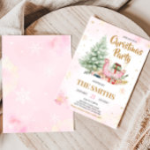 Invitation Fête de Noël de Sleigh Snowflics d'hiver